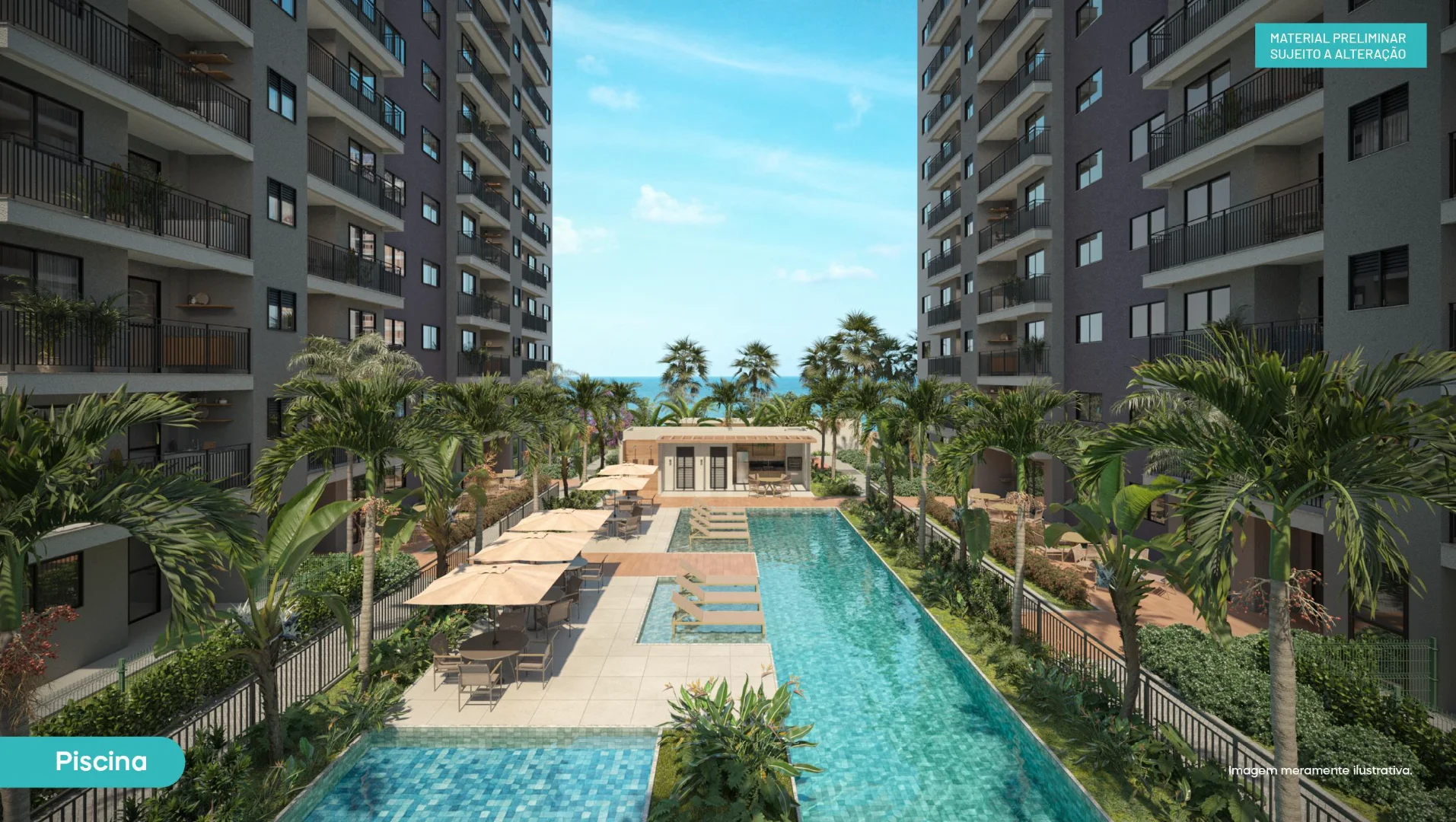 Mood Jacarecica - 2 ou 3 quartos com vista mar