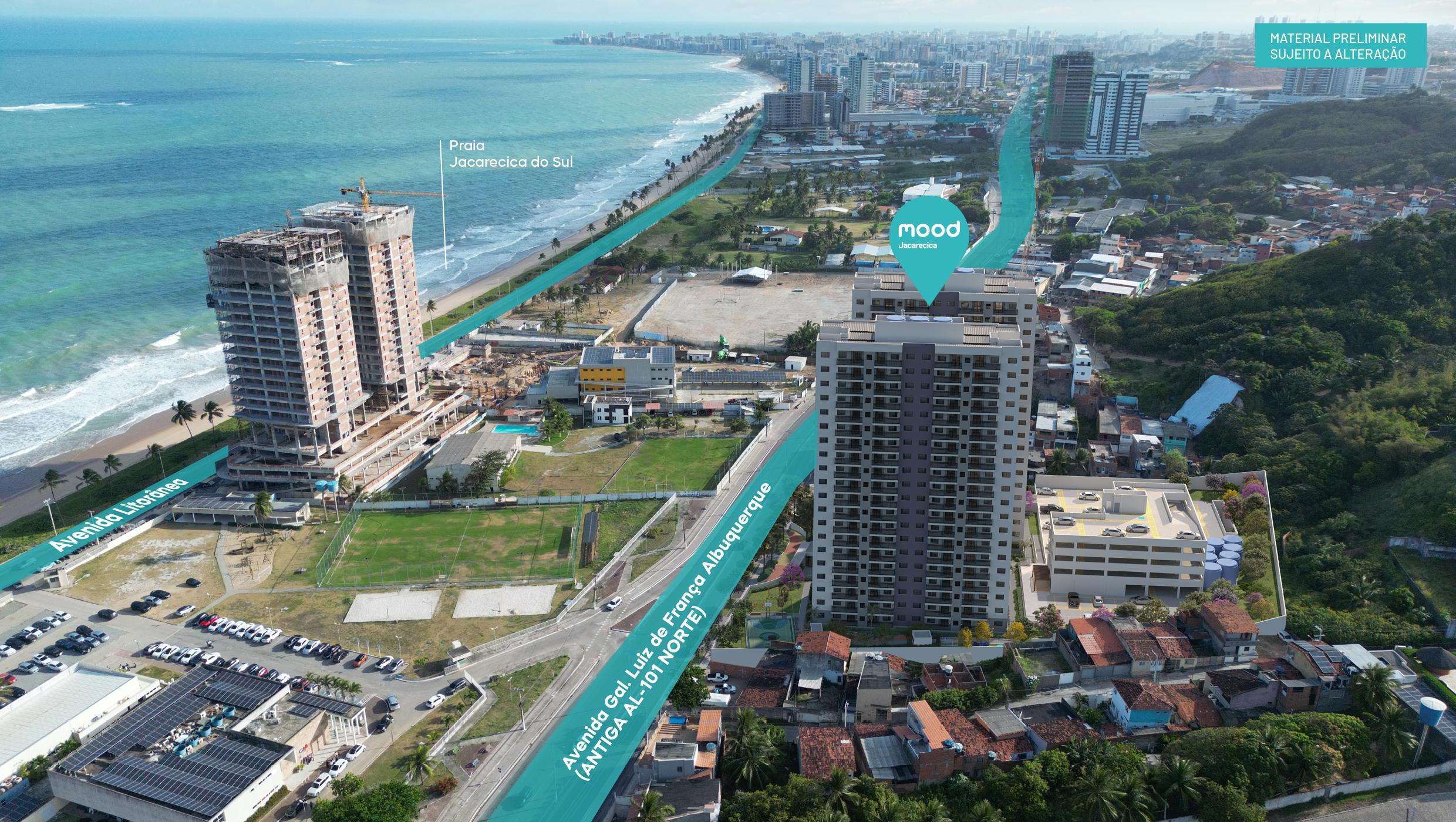 Mood Jacarecica: 2 ou 3 quartos com Vista Mar em Jacarecica